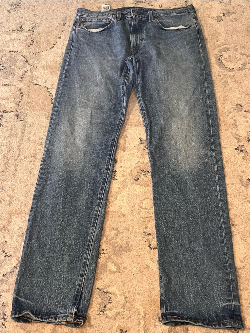 Levi's 502 34x34 Men's Blue Straight Jeans Premium Medium Wash
